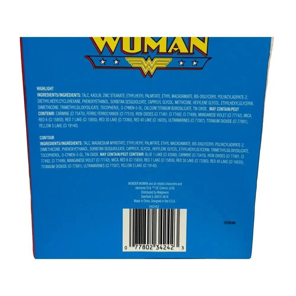 NEW Wonder Woman Amazonian Bronzer & Highlighter Boxed Set with Brush